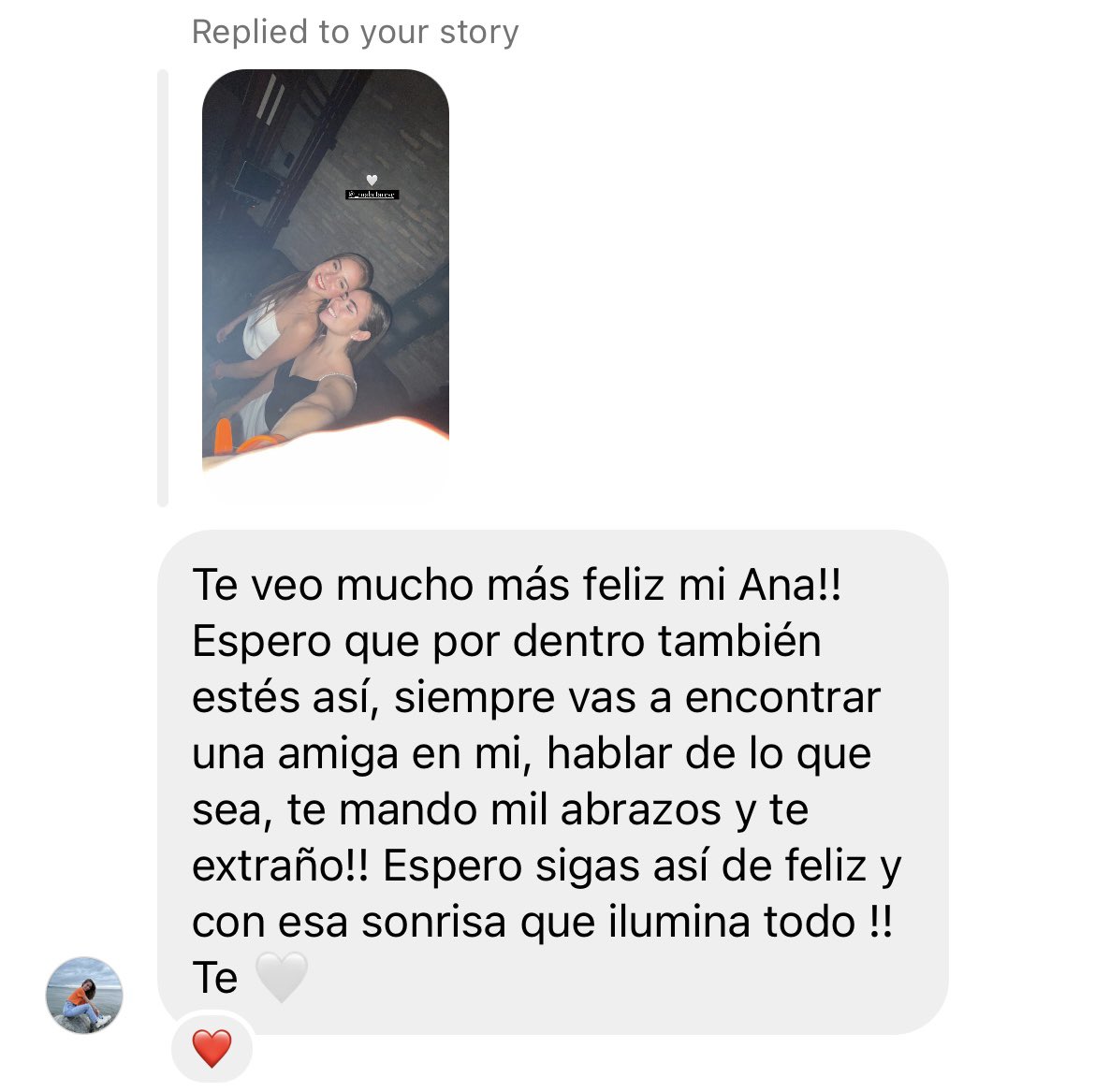analarese's tweet photo. Quiero compartir este mensaje tan lindo que recibí hoy, de una persona súper especial, te amo hermanita🥹❤️ @milugonzalezv https://t.co/gDk1U6M4n3