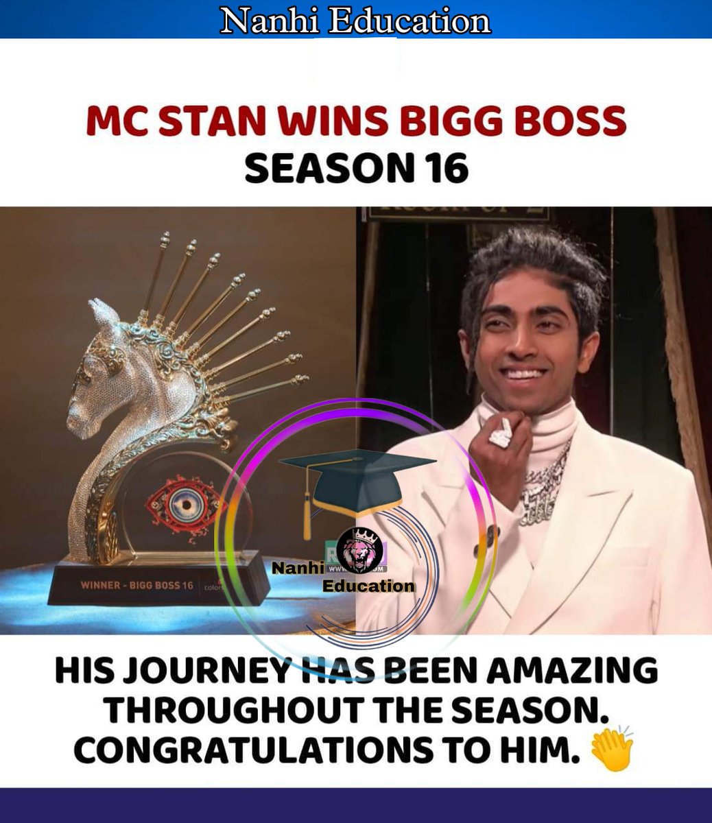 #MCStan
MC Stan is the winner 🏆
#BiggBoss16trophy #BiggBoss16Finale #PriyankaChaharChoudhary #ShivThakareForTheWin #BiggBoss16 #Salman #colourstv