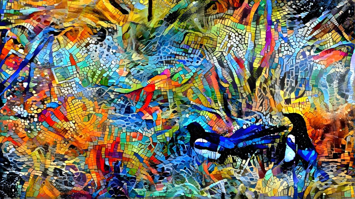 mistertrufa's tweet image. Creado con #deepdreamgenerator #magpies #urracas