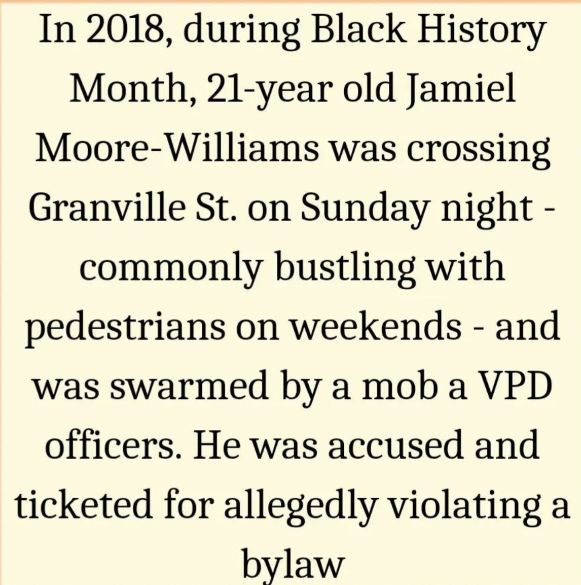 BLM_Van's tweet photo. Tomorrow Crown Council decides on 1  VPD cop's criminal trial for assault w/ a weapon on Jam during #BHM2018. 

6 VPD thugs who stomped him got off scot-free.

✊🏿For #BHM2023 demand #JusticeForJamiel and Black Futures!✊🏿

Mon Feb 13
9:30a
Rm 514
222 Main

https://t.co/6YLyjMEAnh https://t.co/ZPgk5To2Sh