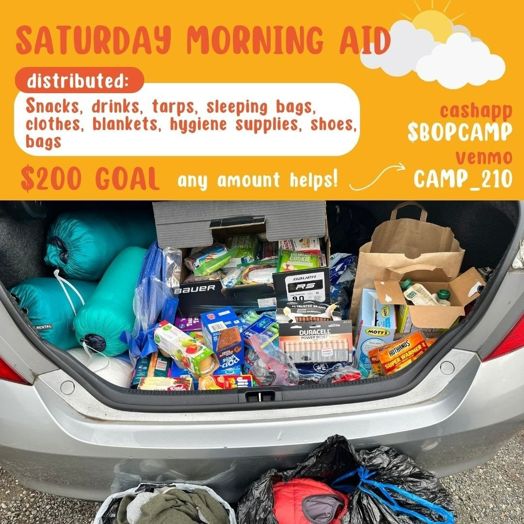 AidBop's tweet photo. Help reimburse our out of pocket expenses &amp; sustain our distribution to unhoused neighbors ❤️

VENMO: camp_210 
CASHAPP: $bopcamp 

#Bellingham #BellinghamWA #BellinghamMutualAid #MutualAid #Camp_210 #StopTheSweeps #HousingNotHandcuffs #Abolition #HousingNow https://t.co/Dguxz1xY86