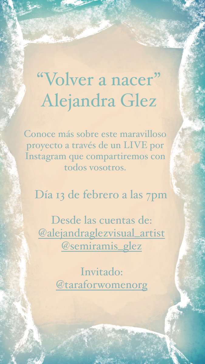 Les espero mañana a las 7pm por Instagram 💙
<a href="/semiramis_glez/">Semíramis González</a> <a href="/MuseoThyssen/">Museo Thyssen</a> @taraforwomenorg