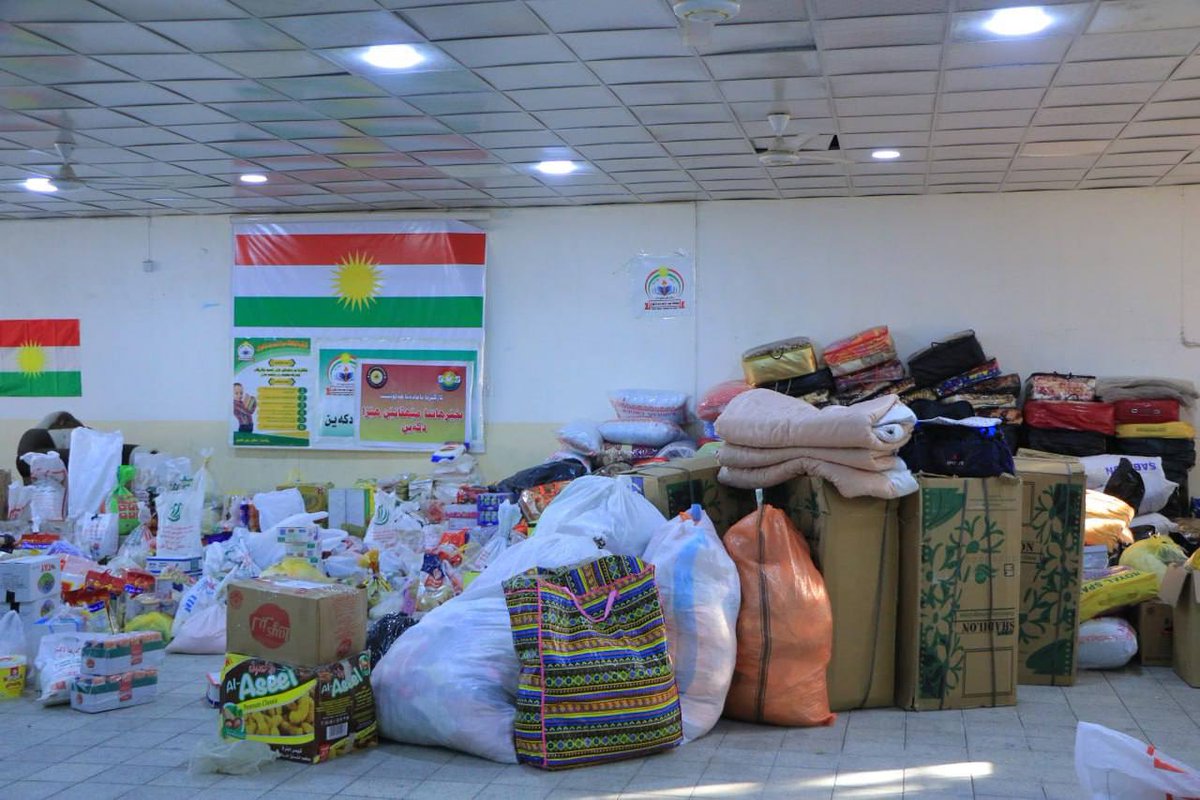 The process of collecting donations to help the victims of the earthquake in #Turkey and #Syria continues in Erbil, Sulaimani and Duhok provinces.

 #WeStandByYou