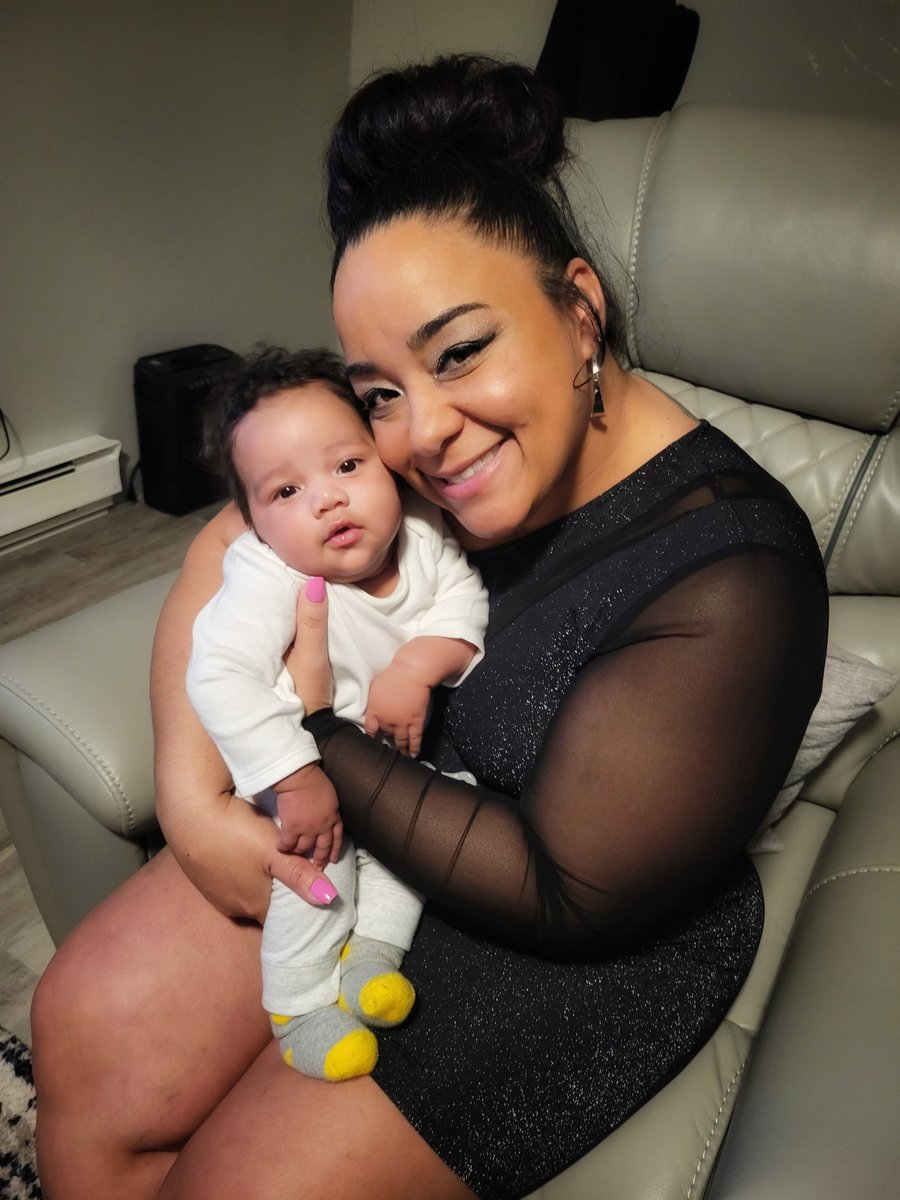 My baby boy with his Godmommy. 🙏🏾❤️ <a href="/pureplum82/">Me</a>