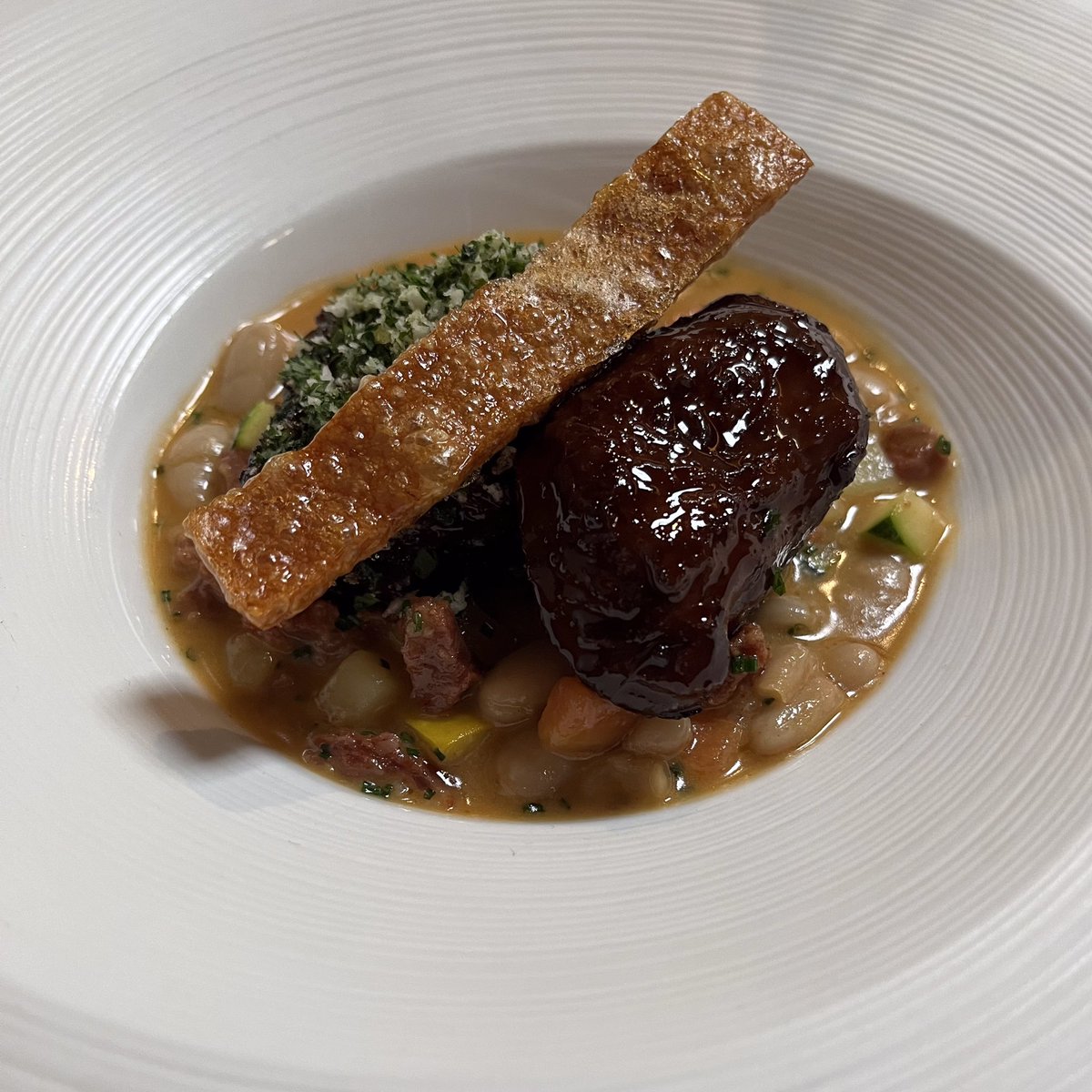 Pork, White Beans, Chorizo -
Braised pork cheek, white bean cassoulet, gremolata @HaywardsEpping @JahdreHayward #foodie #epping #essex #aarosettes #foodphotography #lovefood #essexrestaurants #essexeating #essexeatsout #eatingessex #topessexeats #haywardsrestaurant