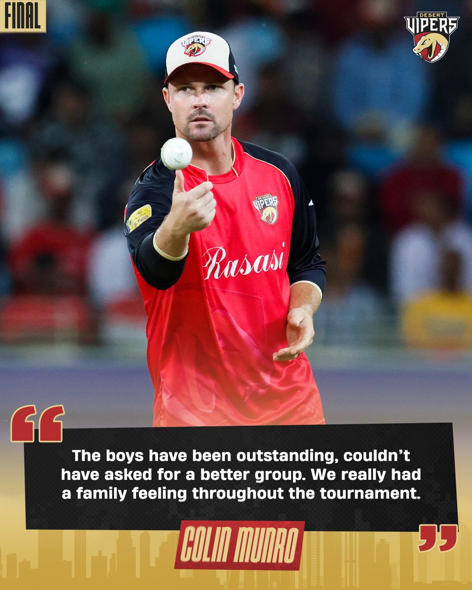 Desert Vipers (@thedesertvipers) on Twitter photo A bond beyond the field forever โค๏ธ
#DesertVipers #DPWorldILT20 #FangsOut #ALeagueApart <a href="/manuz05/">Colin Munro</a> A bond beyond the field forever โค๏ธ
#DesertVipers #DPWorldILT20 #FangsOut #ALeagueApart <a href="/manuz05/">Colin Munro</a>