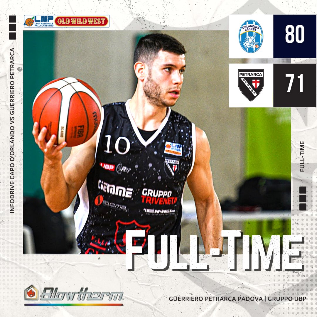 Con soli sette elementi a referto, il 𝐆𝐮𝐞𝐫𝐫𝐢𝐞𝐫𝐨 𝐏𝐞𝐭𝐫𝐚𝐫𝐜𝐚 deve alzare bandiera bianca a Capo d’Orlando.

📊 Bolpin 16, Bianconi 15, Stavla 11, Morgillo 10, Borsetto 8, Coppo 8, Maran 3. 

🏆 <a href="/LNPSOCIAL/">Lega Nazionale Pall</a> 

#WeAreBack #BackInBlack
#DNAGuerriero #UBPgroup
