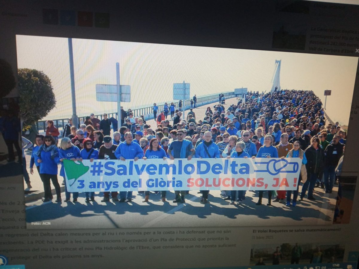 Moltes gràcies pel suport incondicional de la gent que sempre està amb la defensa del territori, el riu i el  delta.
També als companys de Aragon que han vingut. La seva lluita és la nostra.
 agraïts a tots els mitjans de comunicació que sempre estan al costat del moviment social