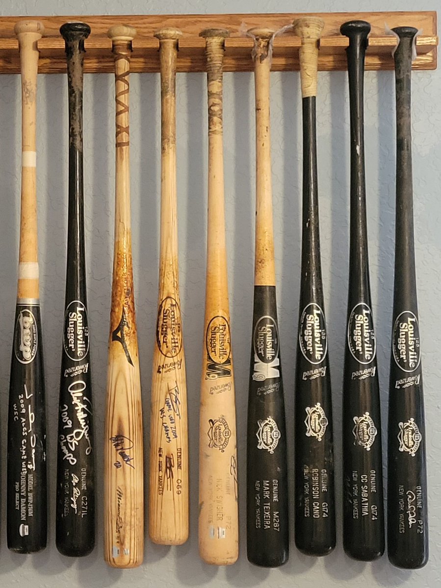 2009 World Champion Yankees lineup.  #gameused #yankees #worldseries <a href="/JohnnyDamon/">Johnny Damon</a> #jeter #arod #posada #swisher #robbie