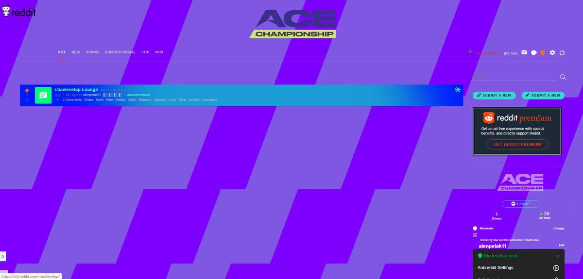 AllenSchmidt13's tweet image. I just created subreddit page for new @acelevelup championship, layout for .old version is done. Here is link to it old.reddit.com/r/acelevelup/ #acelevelup