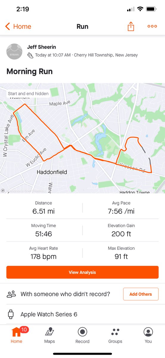 Was only going to do 5 this AM, but once I got to that 4.75 mile mark I remembered that in Philly we finish. 

#running #GoBirds