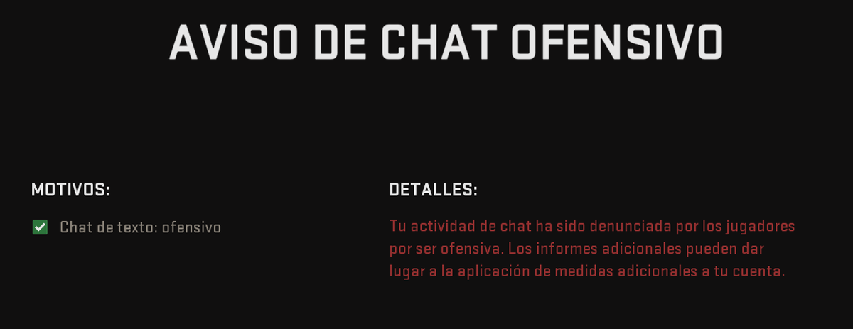 sargentocharli's tweet photo. Me han reportado por chat ofensivo en #Warzone2 (lo más fuerte que digo es "esa boca" cuando alguien insulta) pero COD tiene partners que se pasan los directos insultando y faltando al respeto a todo, sobretodo a su propio equipo y reportando en falso.

Te tienes que reír xD. https://t.co/Gi4WhL3PXZ