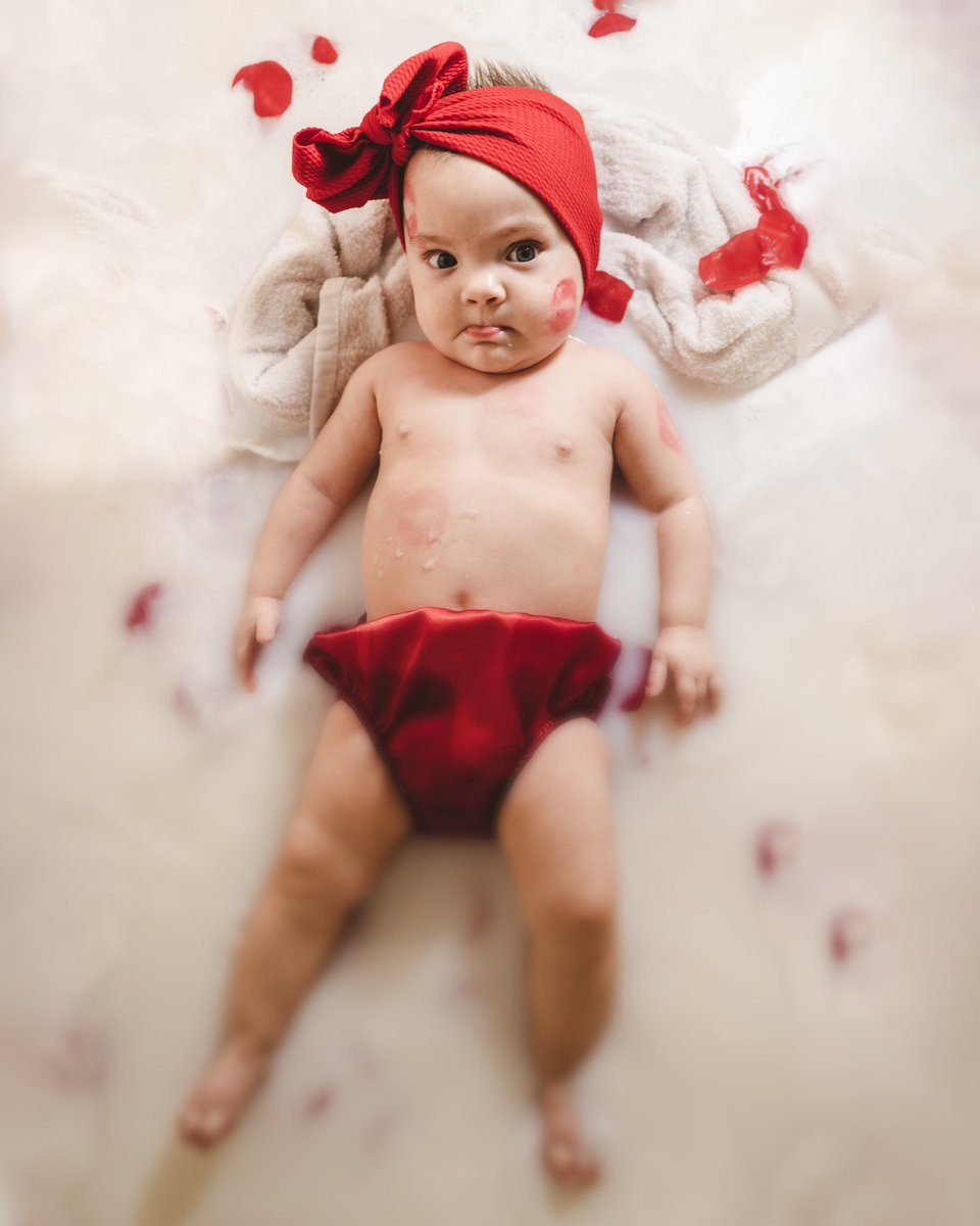 Had a shoot with an adorable little lady today.  Milkbath photography is fun. #babyphotography #milkbath #red #leica #leicaq2
