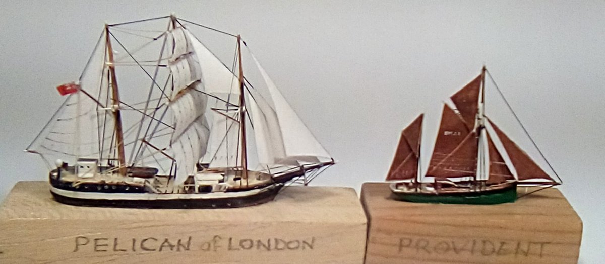 Another 1/1250 #miniature finished today . #Brixham #trawler #PROVIDENT as she was when #sailtraining  . Now with #providentsailing . @UKSailTraining @SeasYourFuture @sloop_speedy @BPiniuta @BrixhamTrawlers