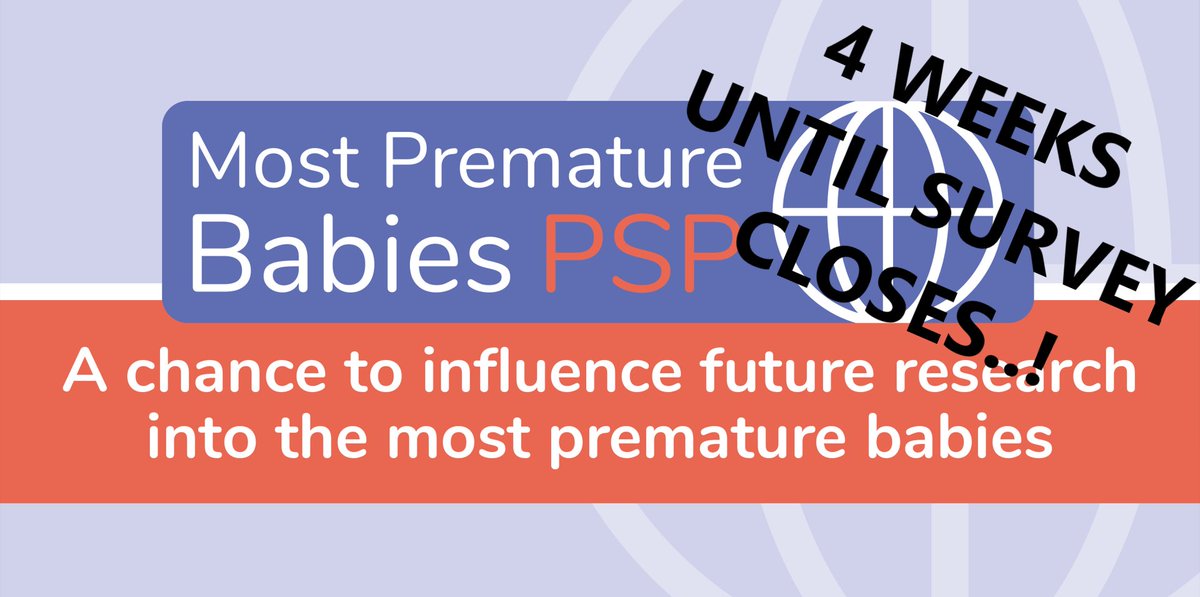 MostPremBabies's tweet photo. 🔴4 weeks to go until Survey closes🔴

There is still time to complete our survey &amp; influence research into the most premature babies born before 25 weeks GA.
We are keen to learn what you think are the most urgent needs in this vulnerable group of babies

#haveyoursay #INPRES https://t.co/ZDkNpfd1QU