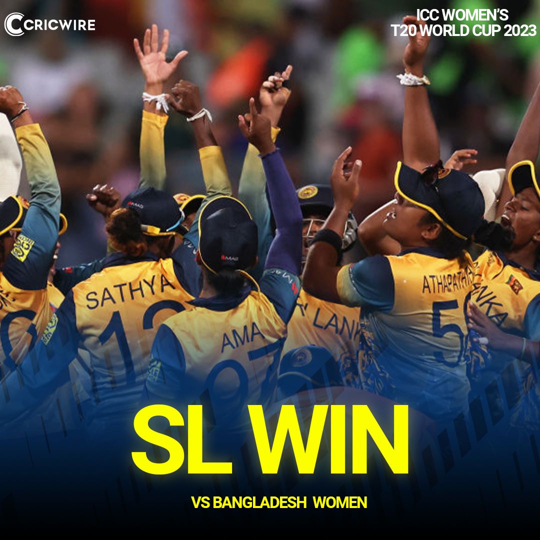 AzzamAmeen's tweet photo. Two in Two for Sri Lanka women's team at T20 WC with a 7 wicket win over Bangladesh : Top knock from @HSamarawick 69* (50) rescuing Sri Lanka from 25/3 along with Nilakshi De Silva 41* sharing Sri Lanka's first ever Women's T20 hundred run partnership https://t.co/hJneEMT3tT