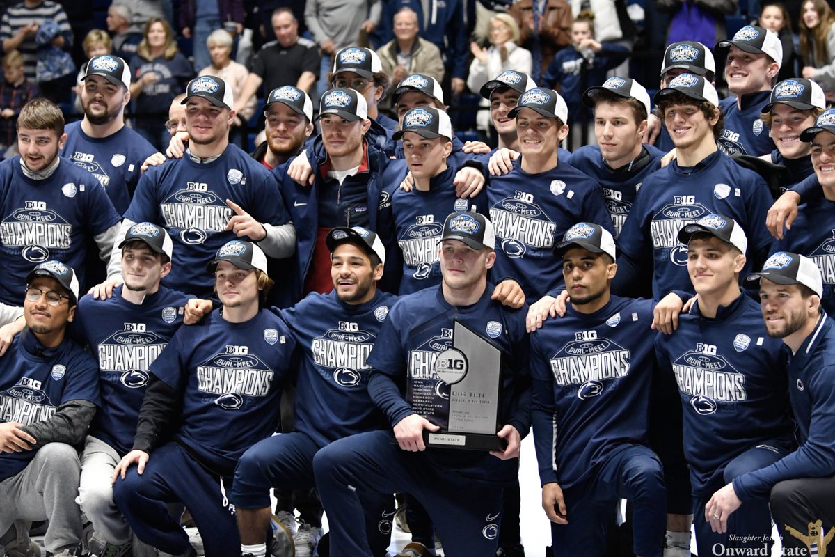 OnwardState's tweet photo. .@pennstateWREST is your 2023 Big Ten regular season champion! https://t.co/BhOgzng5Cy