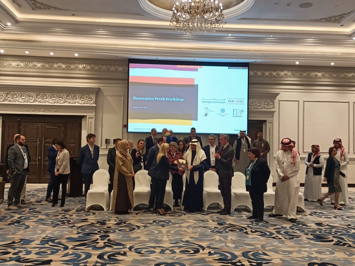 ITARiyadh's tweet photo. Historic visit of 15 top Italian companies in Riyadh organized by Italian Trade Agency.
Today  important workshop hosted by MOC Heritage Commission on restoration and enhancement of Saudi cultural heritage
@ItalyinKSA 
@MOCHeritage 
@CEOHeritageksa https://t.co/CvkwA8G3vy