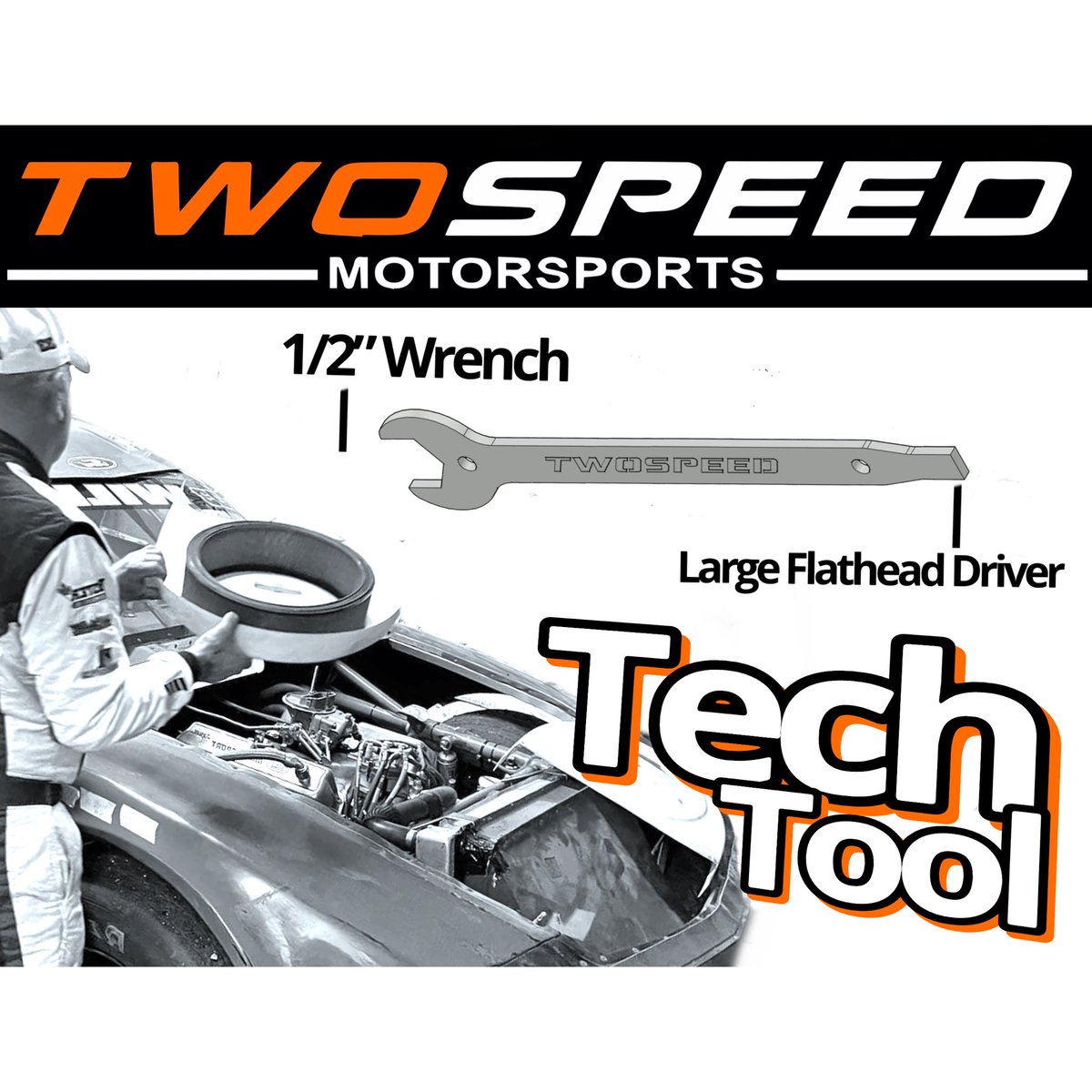 GetTwoSpeed's tweet image. Roll into tech lane… Remove the 1/4 turn Dzus Clips on the cowl &amp;amp; the air cleaner box with one tool… Designed by racers. For racers… 
Want One? 
#TwoSpeed #MadeInCanada #LateModel #SuperLate