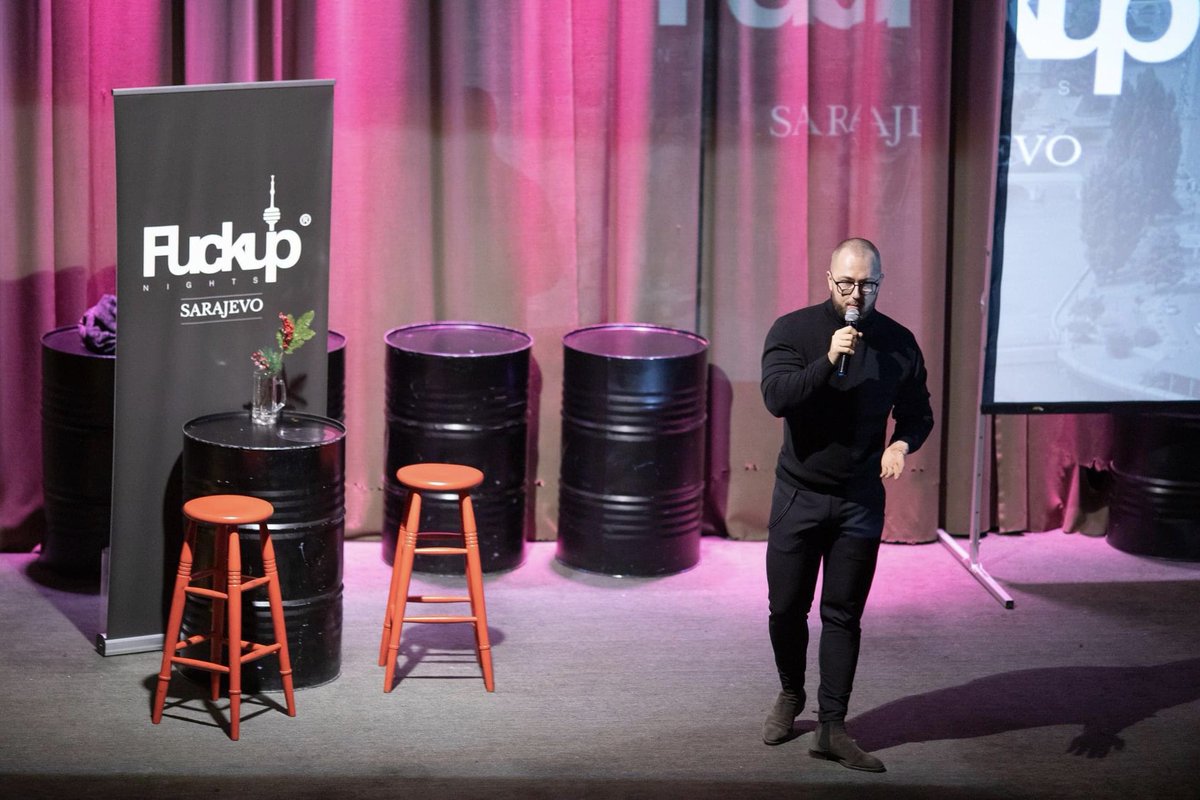SenadAlibegovic's tweet photo. 6 evenata, 23 govornika/ce i 1600+ ljudi poslije. 

@FuckupNight #Sarajevo powered by #Womancomm održat će se u četvrtak (16.2.2023) i ja ne mogu biti sretniji. 

Platforma živi i raste. 
#sharethefailure #findFUN https://t.co/fOPQlqSTxQ
