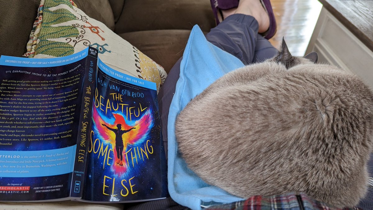 Really enjoying this @AshVanOtterloo . The cat and I are sharing a heating pad.