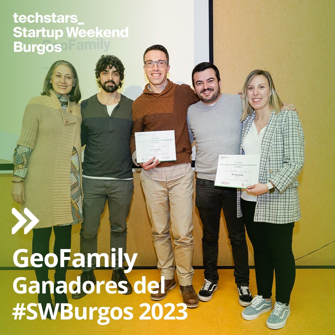 🥇 GeoFamily, GANADORES DE #SWBurgos 2023 🤘🏼 Su app de rastreo para personas dependientes basada en inteligencia artificial ha cautivado al jurado.

¡Enhorabuena, chicos!