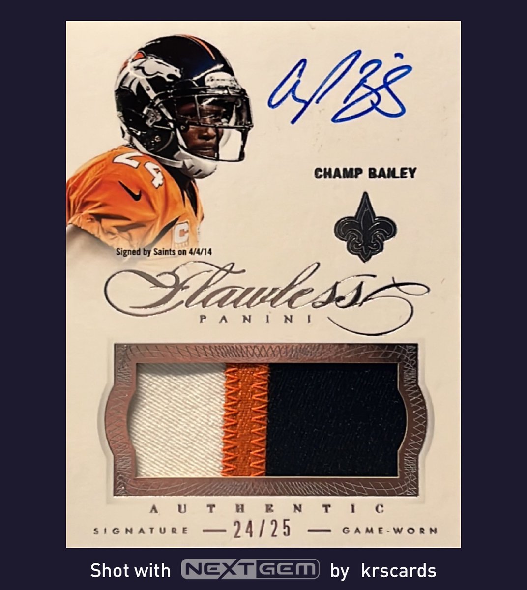 CHAMP BAILEY 2014 PANINI FLAWLESS PATCHES AUTOGRAPHS

my.nextgem.com/rjerYFZNmxb

#ChampBailey #paniniflawless #PatchesAutographs

@nextgemapp