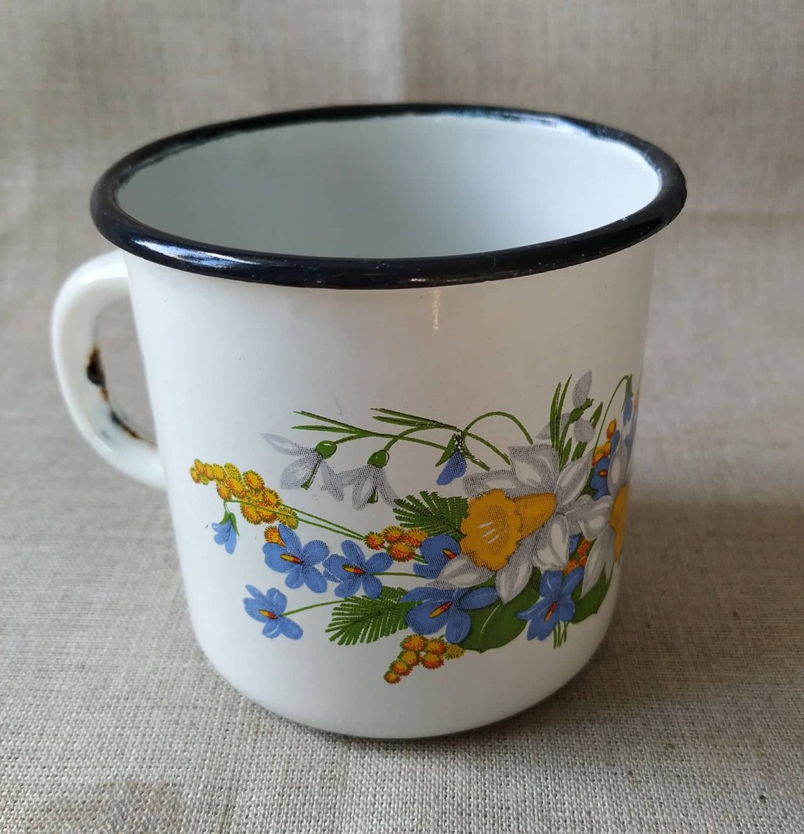 Zen Cat Pottery on Twitter "RT VintageSoviet Enamel mug Vintage metal cup Mug with 
