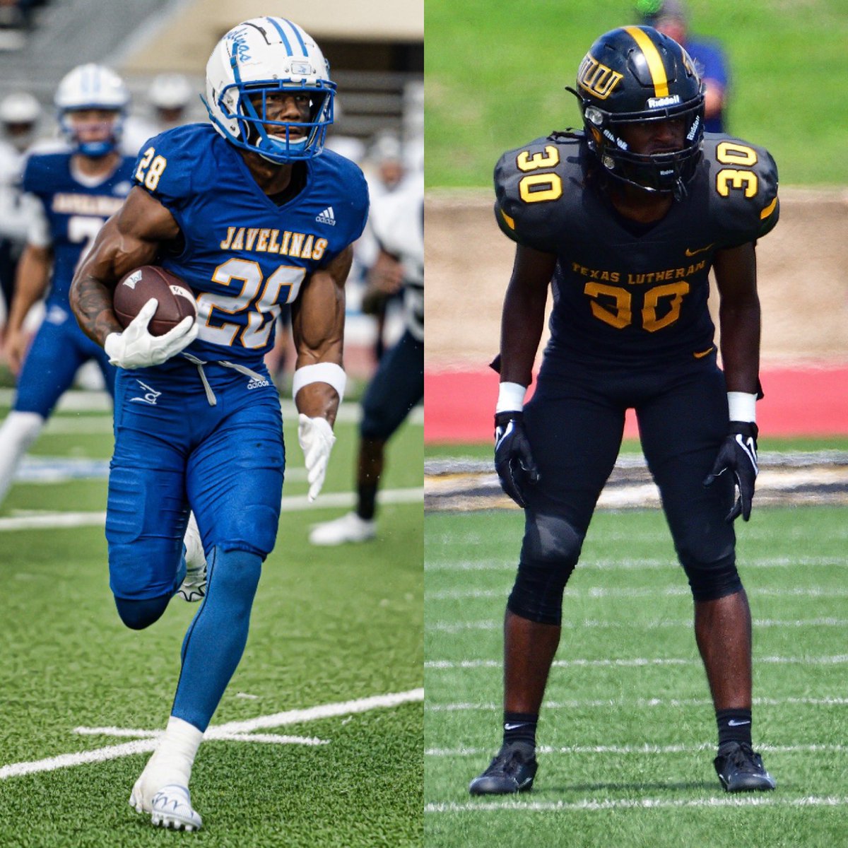 “Best Home Football Uniforms in Texas” ~ Round 1 ~ ⬇️VOTE UNDER THIS TWEET⬇️ (24) A&M-Kingsville vs (41) Texas Lutheran