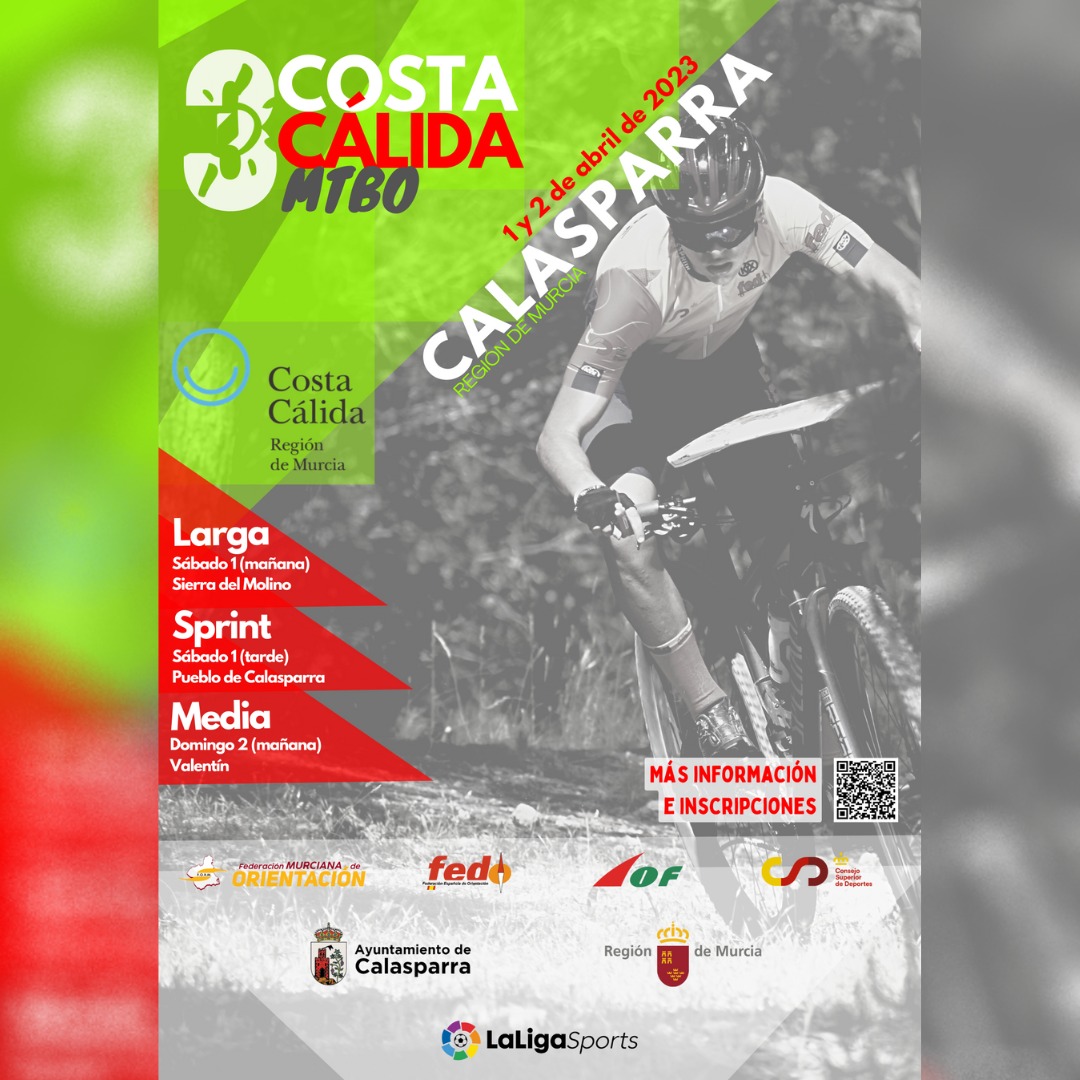 CostaCalida_O's tweet photo. 📣Apunta las fechas del proximo 3° Costa Cálida MTBO!! 
🚴‍♀️La Orientación en bicicleta va a llenar Calasparra los días 1 y 2 de abril de diversión 🚴‍♂️

🧭No te lo pierdas!!
Toda la información en:
https://t.co/5mGkY9cYrM

#orientacion #mtbo #orienteering  #mtb #3ccmtbo https://t.co/puh2adpCNS