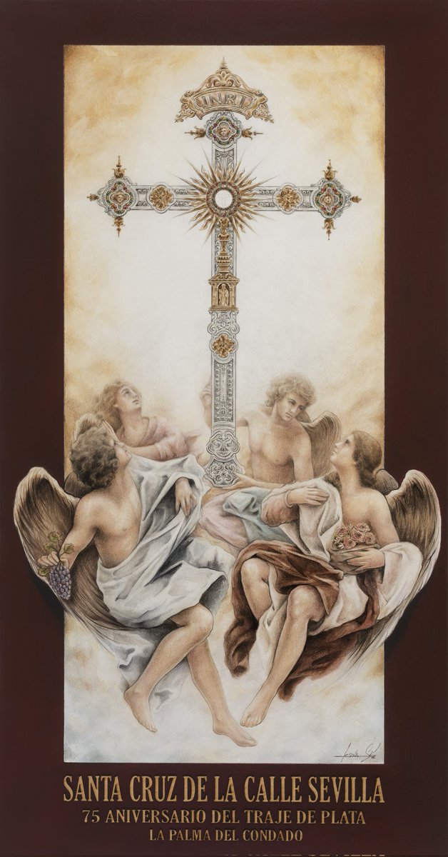 "Alegoría de la Luz"
Cartel conmemorativo del 75 aniversario del Traje de Plata de la Santa Cruz de la Calle Sevilla.
Técnica mixta sobre papel encolado a tabla.
<a href="/calle_sevilla/">Cruz Calle Sevilla</a>