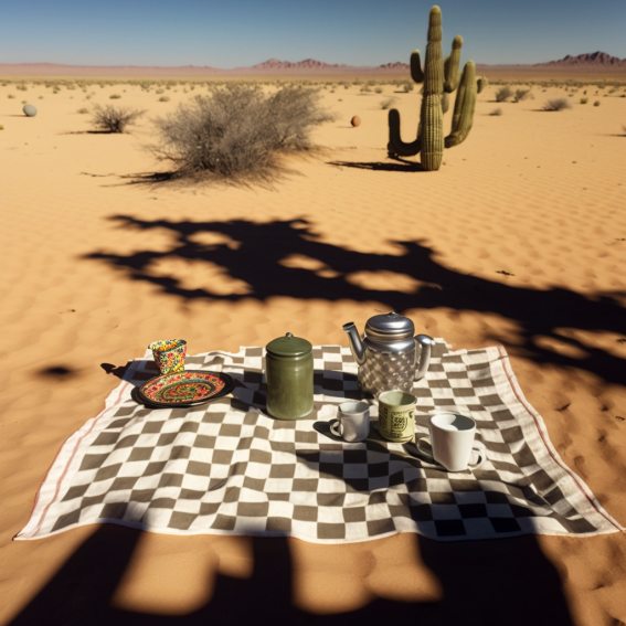 Generative Art 35:

Tea in Sahara!

#generativeart #AIArtwork #midjourneyAi #midjourneyart #midjourneyV4 #AIArtCommuity #OpenAI #Sting #ThePolice
