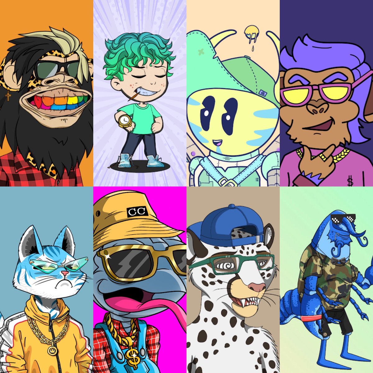 <a href="/TheBullishTradR/">Bullish</a> Pretty darn loyal to all of these actually. <a href="/LazyApeYC/">Lazy Ape</a> @TykesNFT <a href="/quirkiesnft/">Quirkies</a> <a href="/Kentasi2/">Kentasi Studio</a> <a href="/MarsCatsVoyage/">Mars Cats Voyage</a> <a href="/Chillnchameleon/">Chillin Chameleons</a> <a href="/CCrewNFT/">Coalition Crew 🐆</a> <a href="/LobsterBC/">Lobster Beach Club</a> plus <a href="/MobTiesNFT/">Mob Ties by Michael Franzese</a> not pictured.