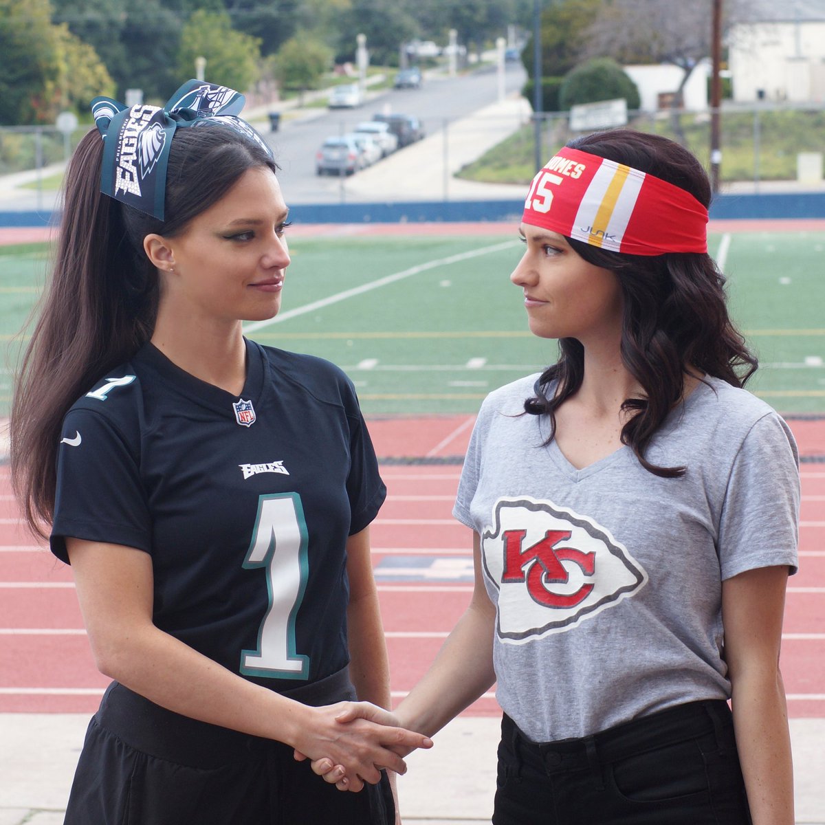 kallywilliams's tweet photo. Happy Super Bowl day, I’m going for the Chiefs! @kaity_williams is going for the eagles. 🏈 #SuperBowl #KansasCity https://t.co/dIN703cstQ