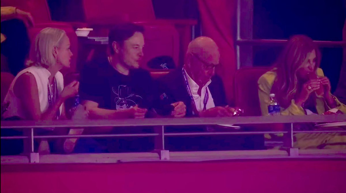 Elon Musk is at the Super Bowl with Rupert Murdoch. Two non-American right wing billionaires who use their money and power to help fascists win elections.