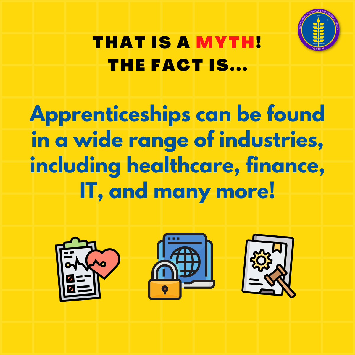 westcalacademy's tweet photo. When people think of apprenticeships they think woodworking or welding. However, apprenticeships can offer valuable training and hands-on experience in a wider range of industries than one would think! 🩺⚖️💈
#westcal #careerpathwayprogram #westcalacademy #apprenticeships https://t.co/arFy3DLC9J