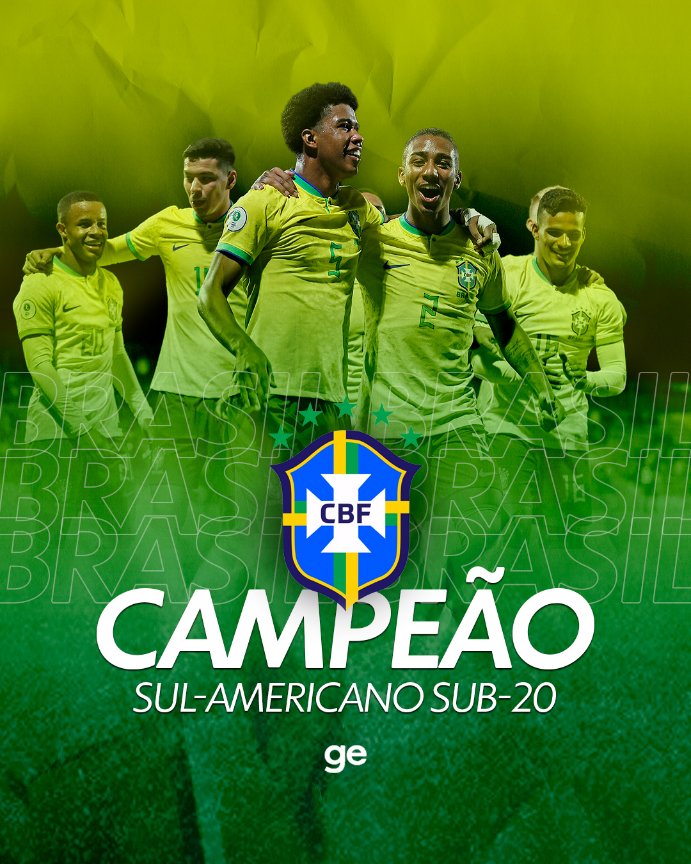 Brasil vence Uruguai e é campeão do Sul-Americano Sub-20