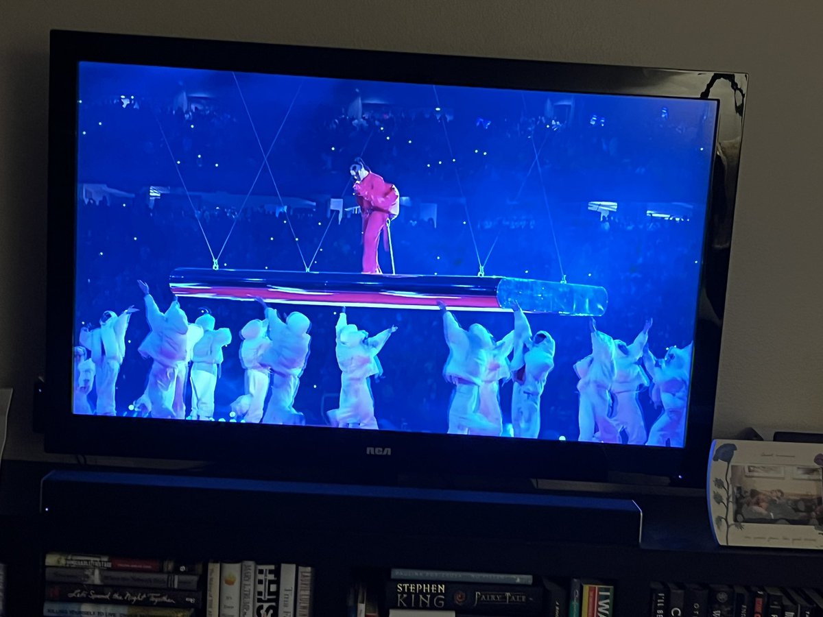 You have never floated above a football stadium while pregnant &amp; you probably never will #Rihanna #FentyBowl