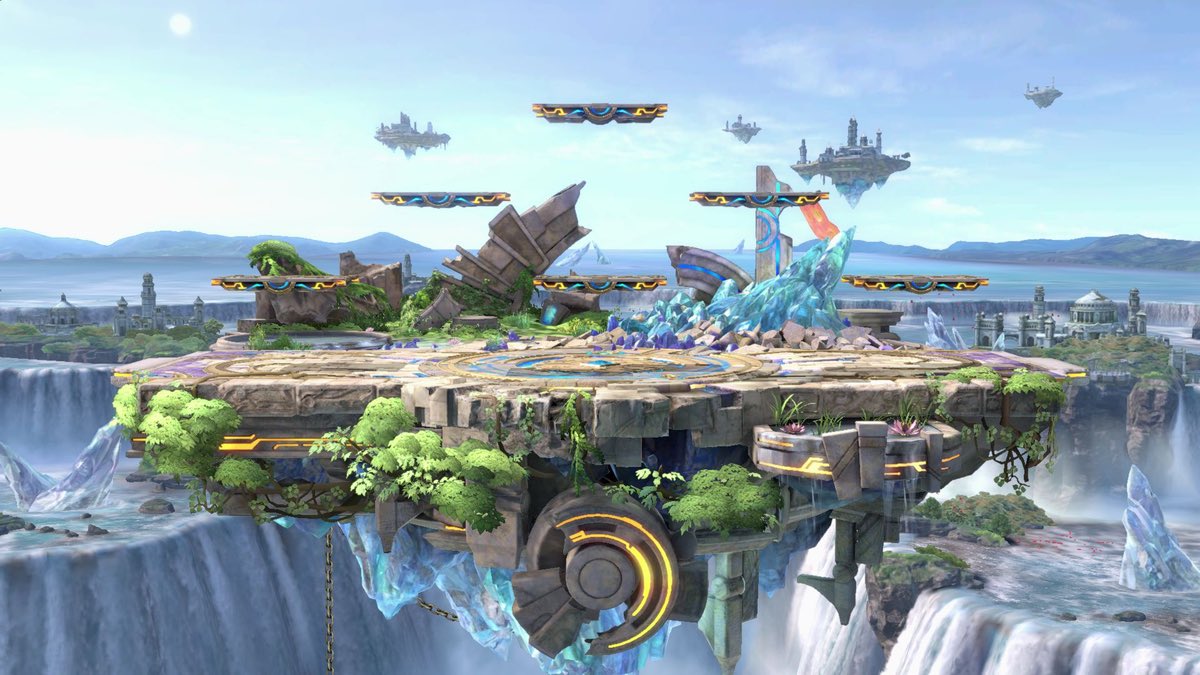 Trader_Ming's tweet photo. Rhianna floating on the Halftime platform like she just spawned into Super Smash Bros https://t.co/wyPCRWVCfb