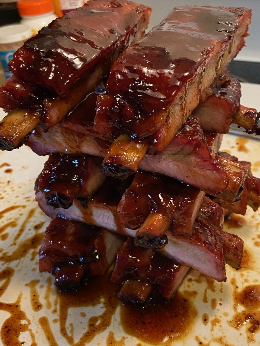 mike_pyro's tweet photo. @BudsnReality Threw a rack of ribs on the smoker. https://t.co/g8Pj57Reo9