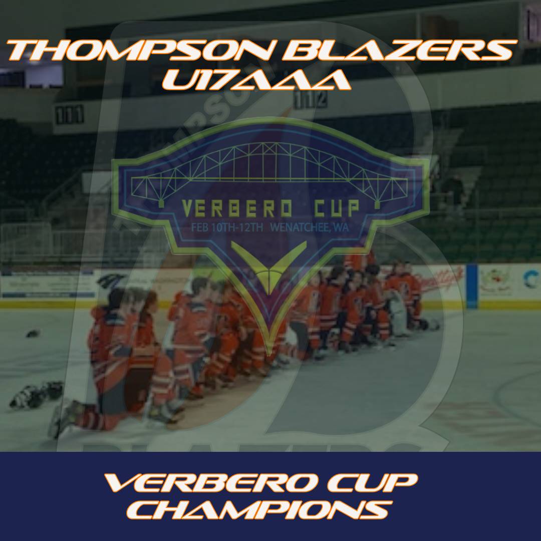 Congratulations to the Thompson Blazers U17 AAA for winning the Verbero Cup