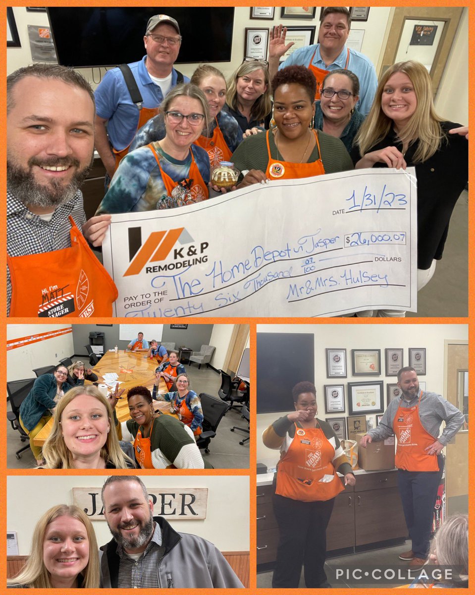 I got to love on our #Orangefam in Jasper, do a group pk and celebration for the amazing regina for her $26k sale! Absolutely loved that Matt (the store manager) and DeShun  (the SASM) did a role play! #KnowledgeIsPower #JUSTASK #BIGEASYmoney <a href="/TaraTuckerTHD/">Tara Tucker</a> <a href="/DeshunGrice/">DeShun Grice@0810Jasper</a> <a href="/KenBaer1/">Ken Baer</a>