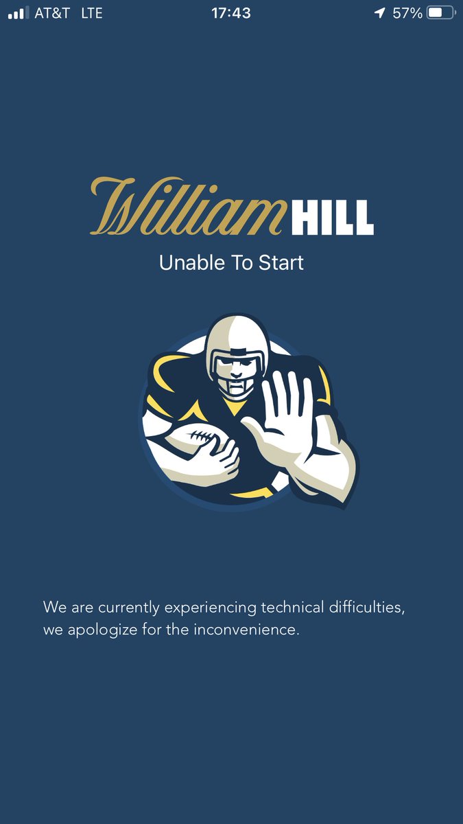 DavidCurtson's tweet photo. #WiliamHillNevada #WilliamHillApp.  And the app crashes during the biggest game of the year.@WilliamHill do you ever get embarrassed by anything? Or is this just you’re going to be as long as you’re in business? https://t.co/OKnJi0D0sz