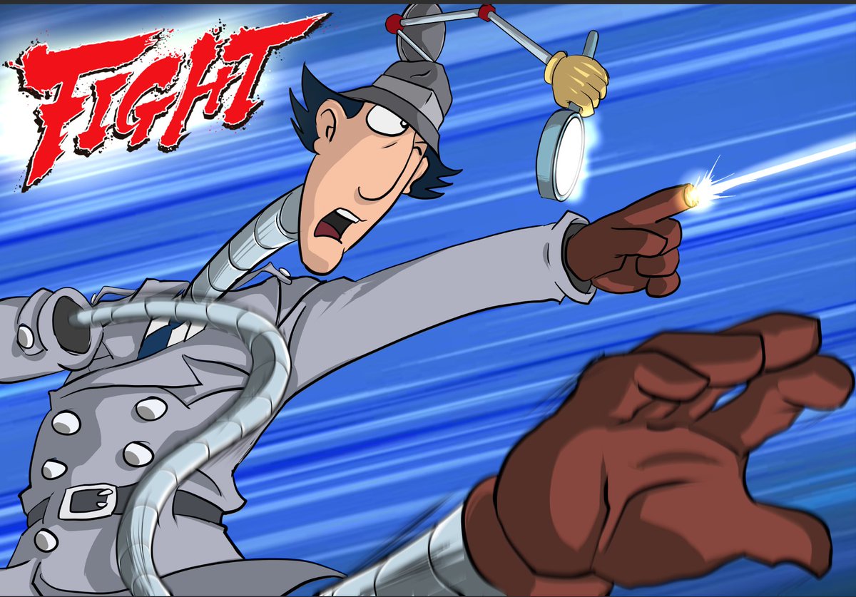 paulcameronart's tweet photo. OK, it should be ILLEGAL to have this much fun drawing a character! I forgot how much I loved this guy.
"Round 1, Fight!" continues with Inspector Gadget fumbling his way into the fight! :D
#round1fight #80scartoons #inspectorgadget #fightinggames #digitalart #fanart https://t.co/Ke8mrkSM8H