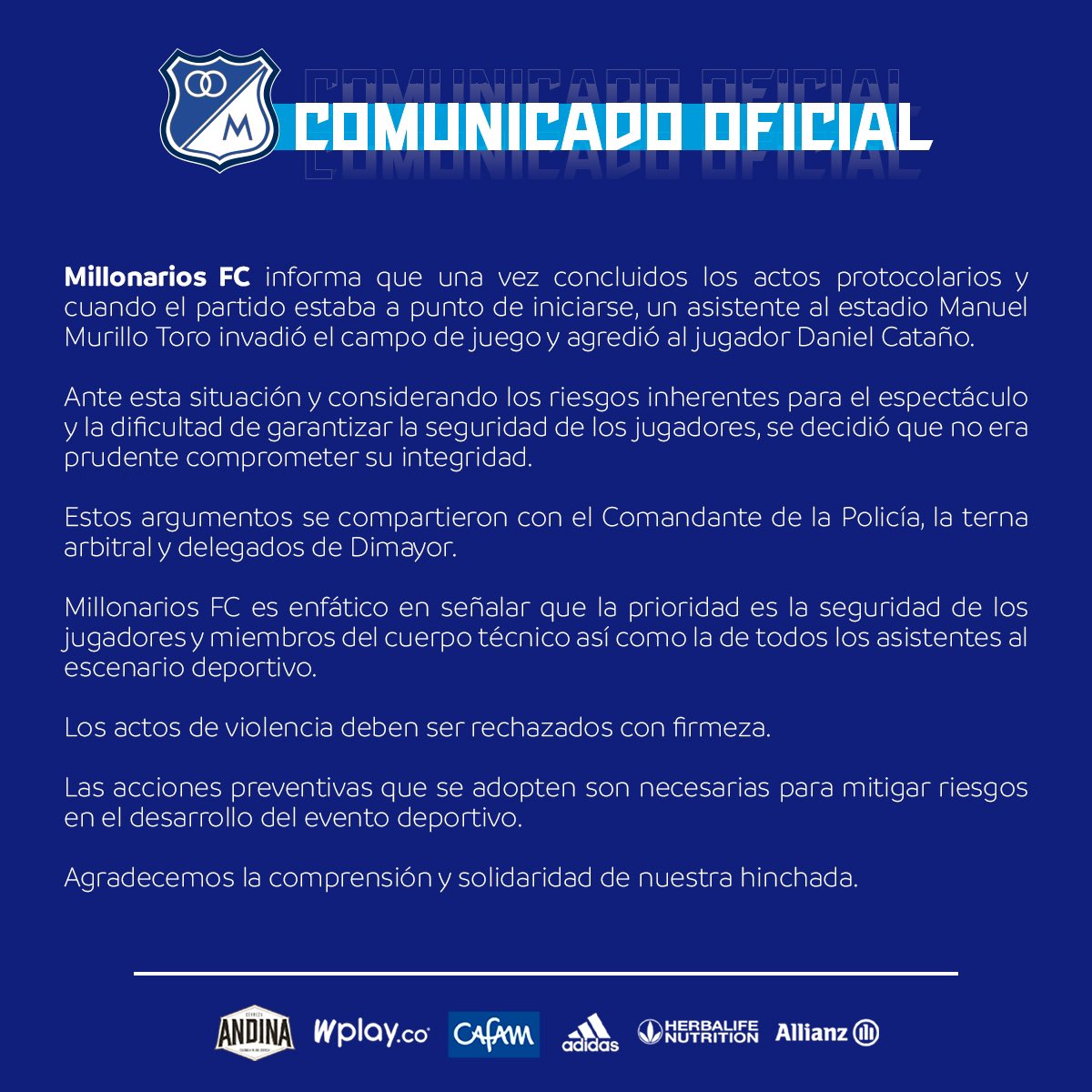 Comunicado Oficial.