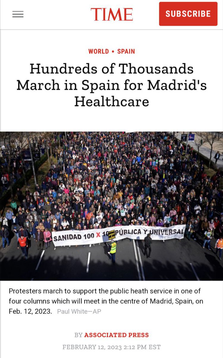 Monica_Garcia_G's tweet photo. Lo que para Ayuso son “50 boicoteadores” para el resto del mundo son cientos de miles de madrileños y madrileñas defendiendo su sanidad. https://t.co/46HXXAkZxw