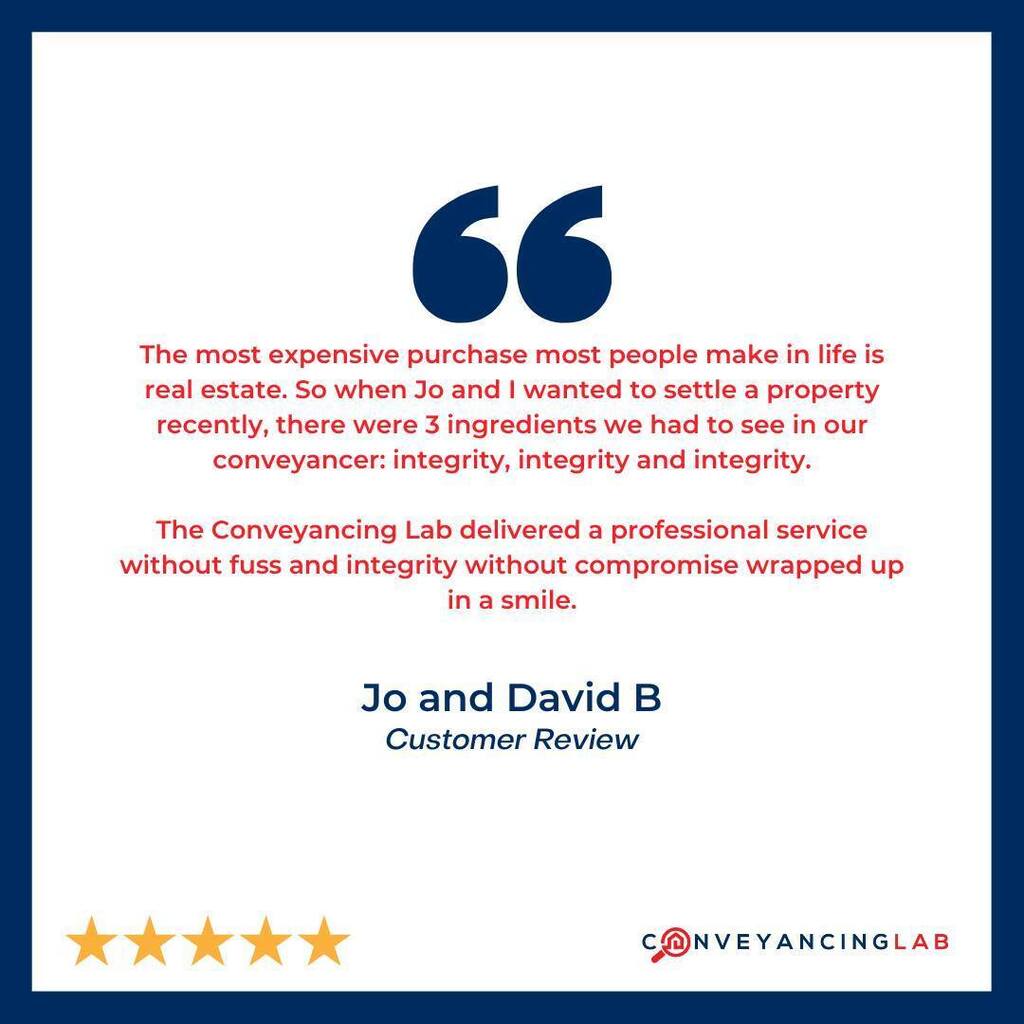 ConveyancingLab's tweet image. Thank you Jo and David B for displaying integrity through being amazing customers! ❤️ instagr.am/p/Cok6FpppHb9/