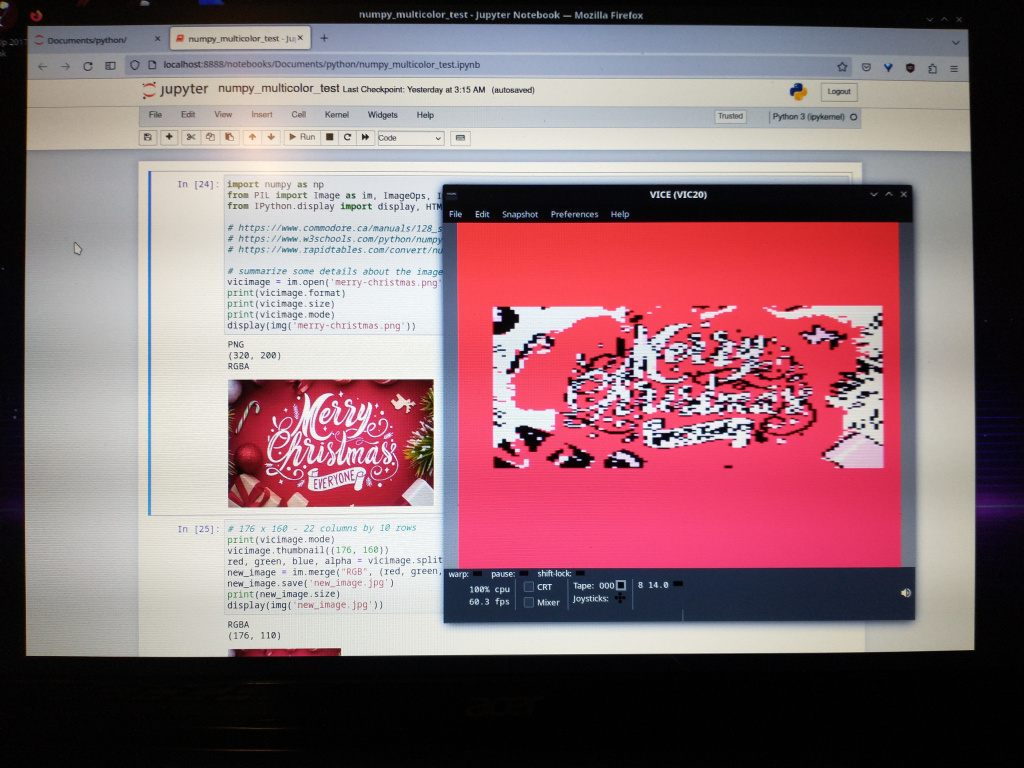Still messing around with using Python to convert web images to #commodore VIC-20 multicolor. The dilemma is finding the proper scaling and correct combo of colors so the image doesn't look like crap. 😁💩