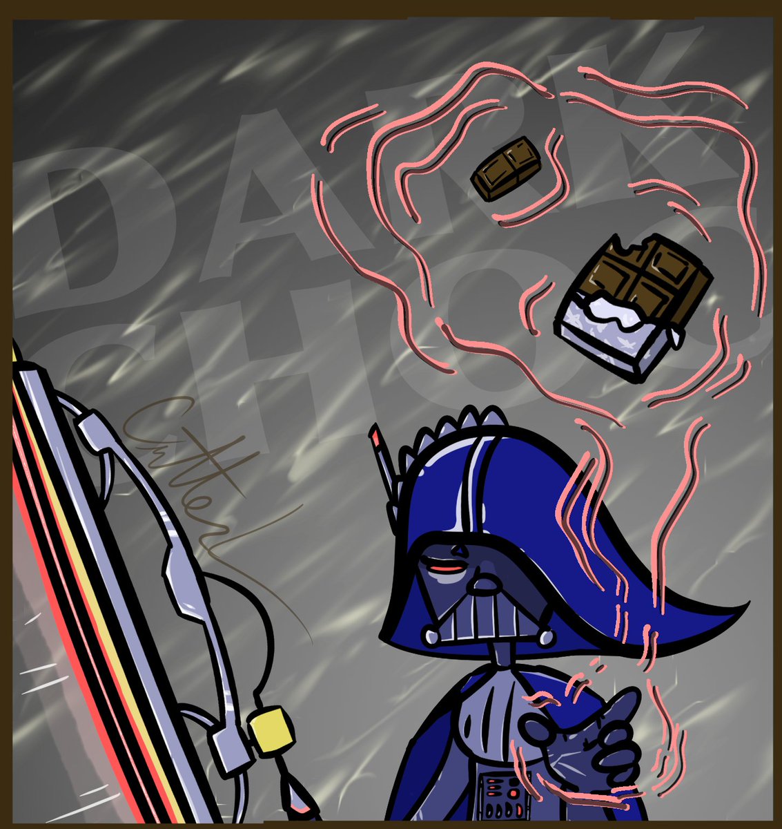 CutterL_'s tweet image. Join the Dark Choc Side…🍫

#splatfest #splatoon #splatoon3 #nintendo #nintendoswitch #shiver #starwars #darthvader #fanart #videogames #movies #digitalart #chocolate #TeamDarkChocolate #shiversplatoon #darkside