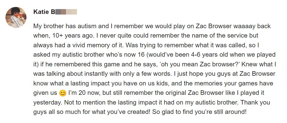 zacbrowser's tweet photo. Thank you! This is really touching our <3  #zacbrowser #autism #autistic #software #testimonial https://t.co/NYW0yzIbkQ